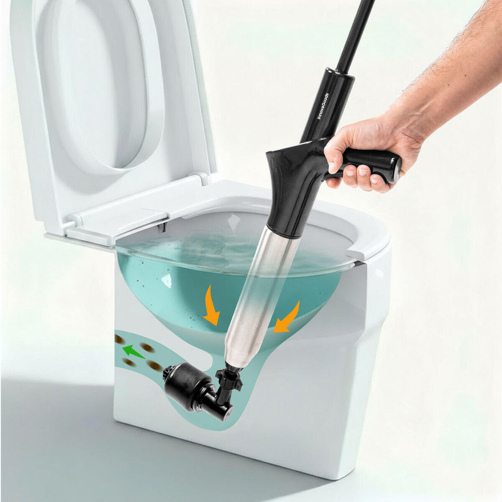 Desatascador de Aire Comprimido de Alta Presión con Accesorios y Manómetro 5 en 1 Jetpro InnovaGoods