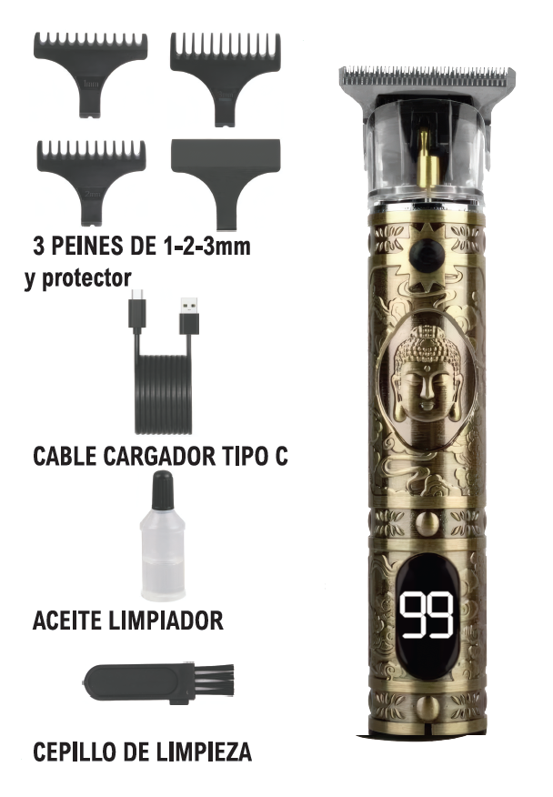 Maquinilla cortapelo con pantalla