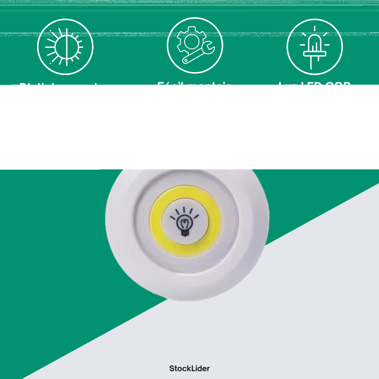 Set 3 lámparas LED COB + mando